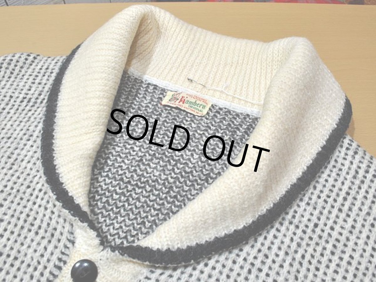 画像4: 1950s【Rambern】ショールカラーニットカーディガン (4)