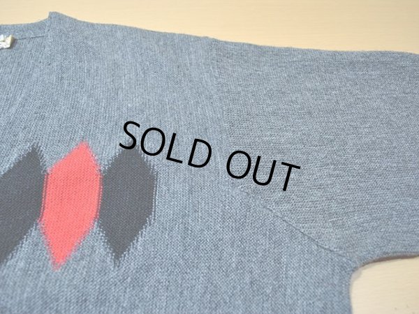 画像5: 1960sダイヤ柄ニットカーディガン