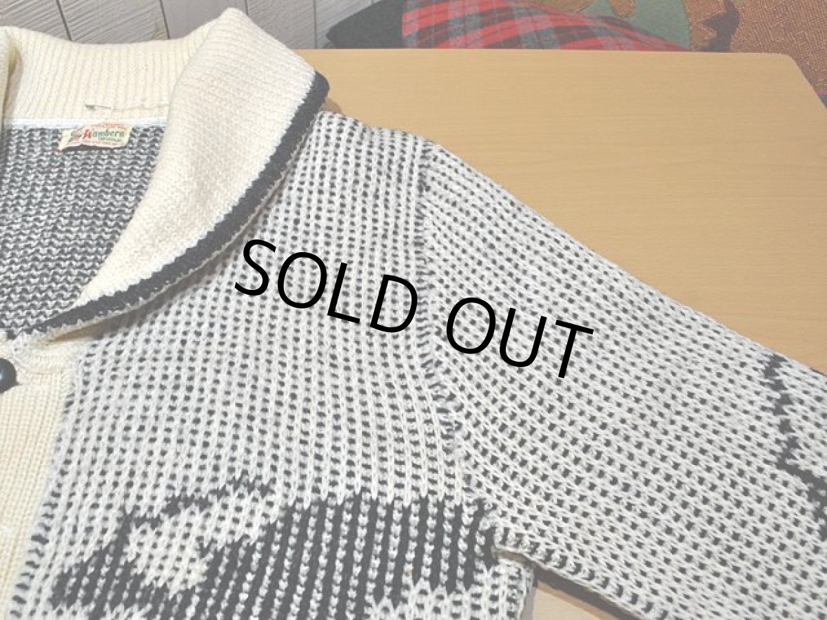 画像5: 1950s【Rambern】ショールカラーニットカーディガン (5)