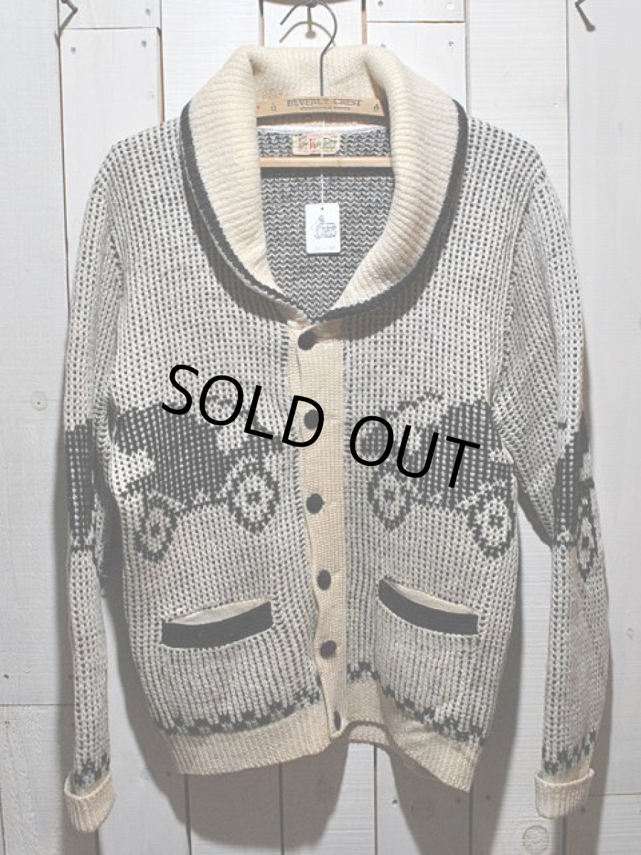 画像1: 1950s【Rambern】ショールカラーニットカーディガン (1)