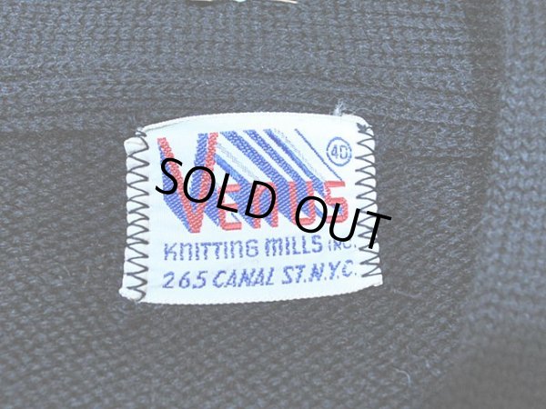 画像3: 1960s【VENUS】レタードカーディガン ブラック