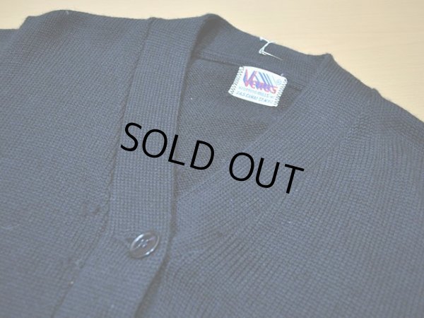 画像4: 1960s【VENUS】レタードカーディガン ブラック