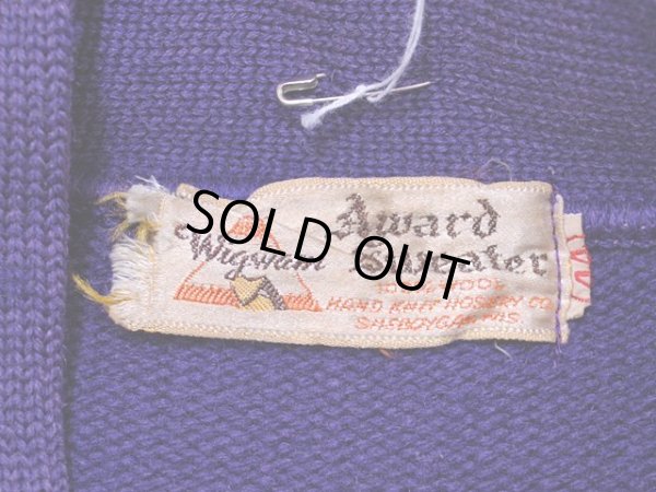 画像4: 1950s【Wingwam】レタードカーディガン