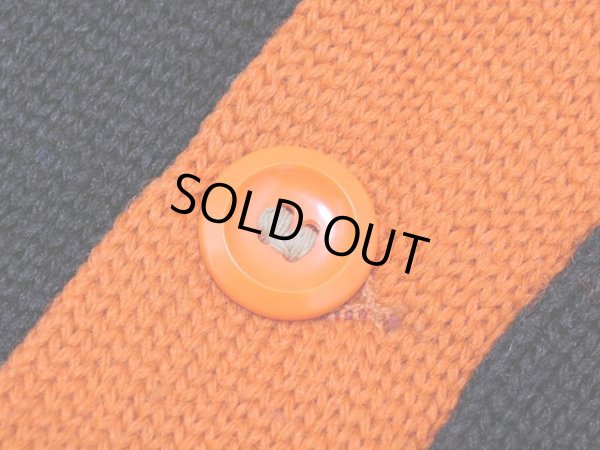 画像7: 1940s〜【INDIAN BRAND SPORTSWEAR】ツートンレタードカーディガン　黒オレンジ