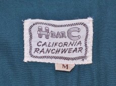 画像3: 1950s【HbarC】ツートン刺繍レーヨンギャバウエスタンシャツ (3)