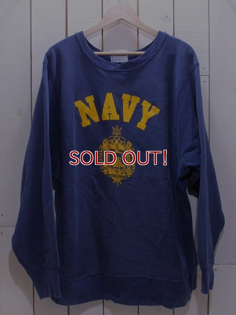 画像1: 〜1990s【Hanes】リバースウィーブスウェット US.NAVY (1)