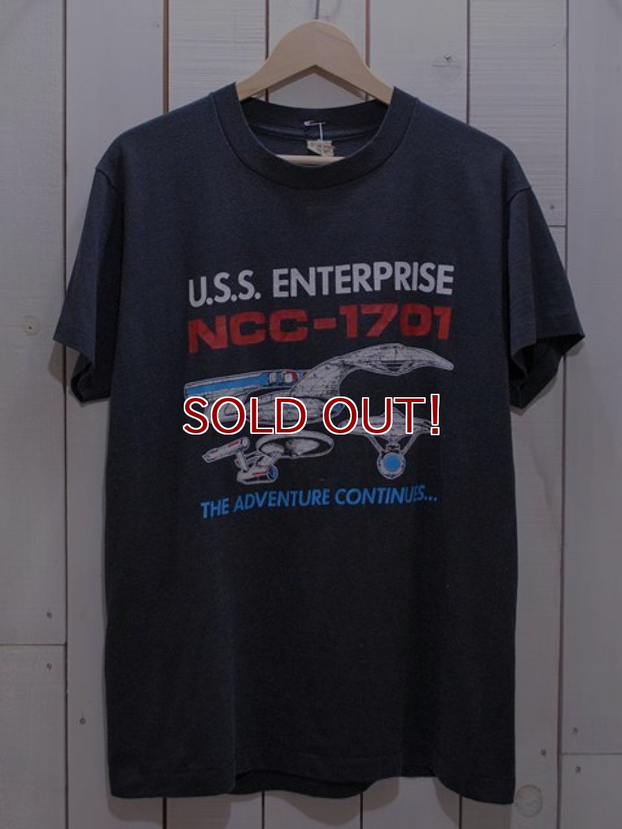 画像1: 1980s STAR TREK U.S.S. ENTERPRISE号Tシャツ　表記L (1)