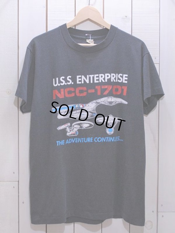 画像1: 1980s STAR TREK U.S.S. ENTERPRISE号Tシャツ　表記L