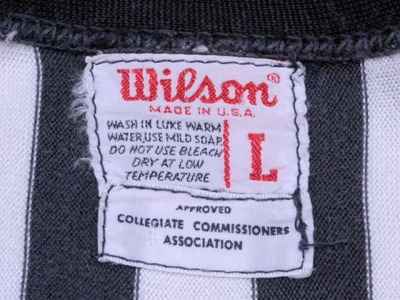 50s 60s ビンテージ Wilson レフェリー 囚人 シャツ ストライプ 1950s〜【Wilson】レフリーシャツ 表記L - 古着屋HamburgCafe