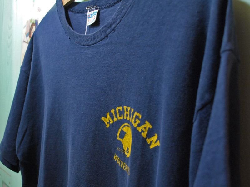 画像1: 1970s【Champion】MICHIGAN WOLVERINESカレッジTシャツ バータグ 表記XL