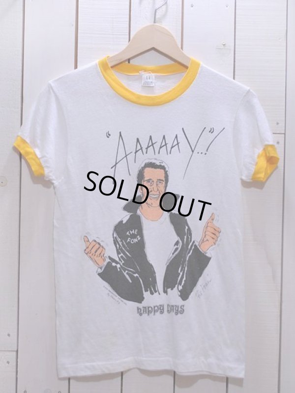 画像1: 1970s米ドラマHAPPY DAYSリンガーTシャツ　表記BoysL