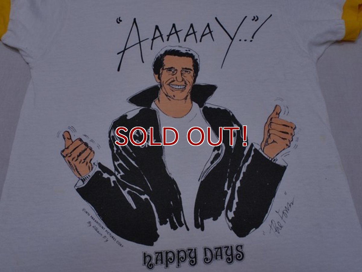 画像4: 1970s米ドラマHAPPY DAYSリンガーTシャツ　表記BoysL (4)