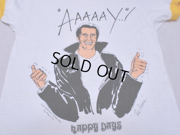 画像4: 1970s米ドラマHAPPY DAYSリンガーTシャツ　表記BoysL