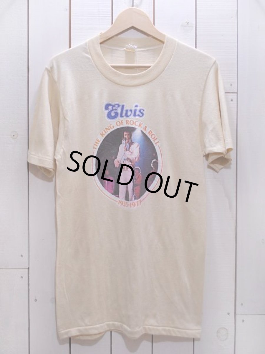 画像1: 1970s ELVIS THE KING OF ROCK＆ROLL Tシャツ　表記L (1)