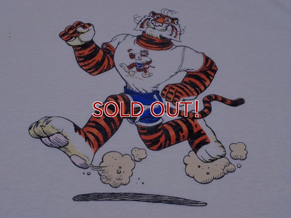 画像4: 1980s EssoTiger染込みリンガーTシャツ　実寸L (4)