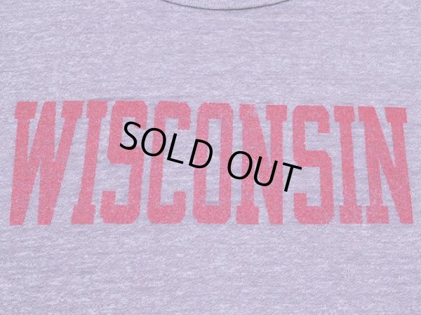 画像4: 1980s【Champion】WISCONSIN杢カレッジTシャツ 表記L