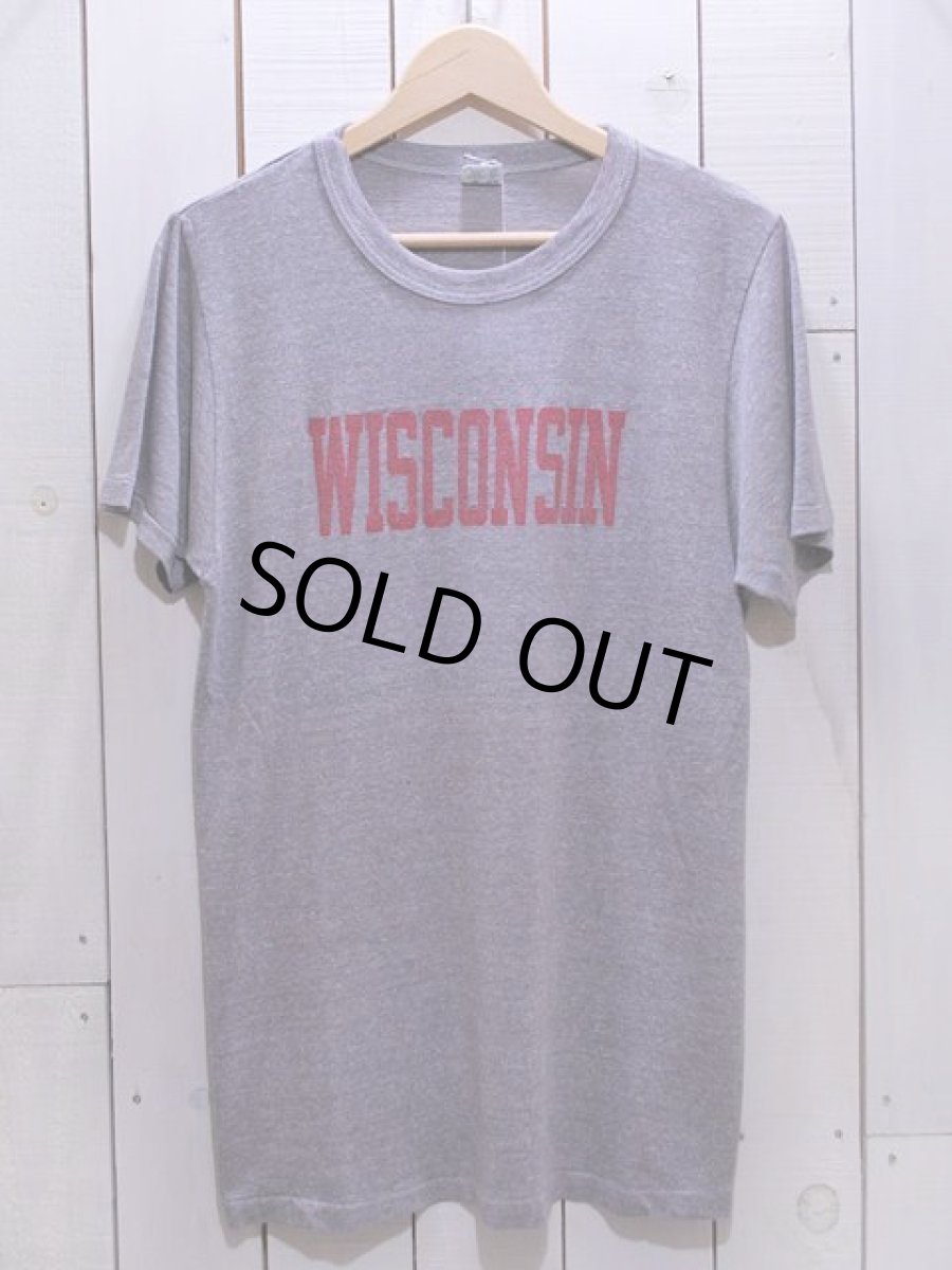 画像1: 1980s【Champion】WISCONSIN杢カレッジTシャツ　表記L (1)