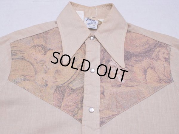 画像4: 1970s【KENNINGTON】隠れミッキーウエスタンシャツ　実寸SM