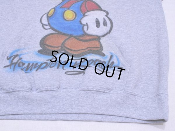 画像8: 1990s〜スーパーマリオスウェットパーカー　エアブラシペイント　表記M