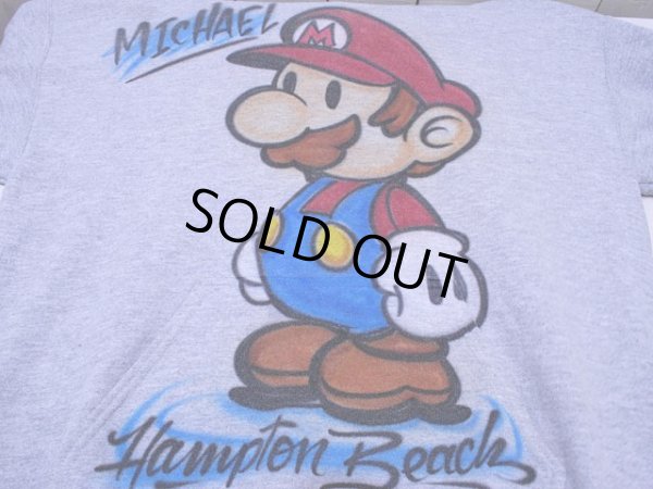 画像5: 1990s〜スーパーマリオスウェットパーカー　エアブラシペイント　表記M