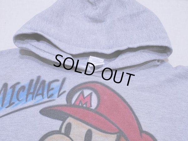 画像4: 1990s〜スーパーマリオスウェットパーカー　エアブラシペイント　表記M