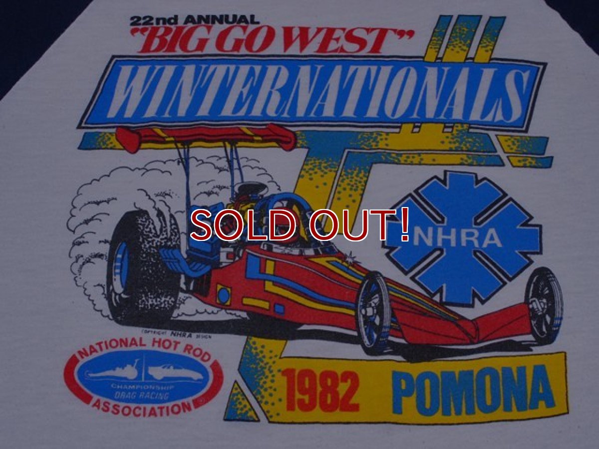 画像6: 1980s Big Go West Winternationals 1982 Pomona NHRAモーターTシャツ　表記M (6)