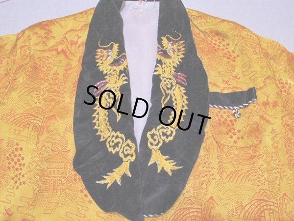 画像4: 1950s-60sスカガウン GOLD×BLACK　表記M