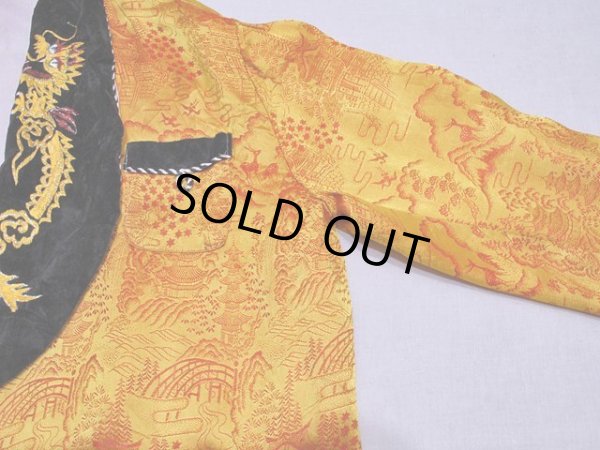 画像5: 1950s-60sスカガウン GOLD×BLACK　表記M