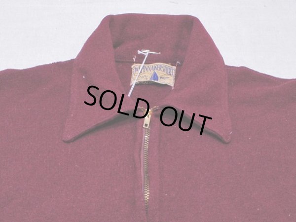 画像5: 1940s〜【THE SPINNAKER SHIRT】ハーフジップウールシャツ　実寸ML