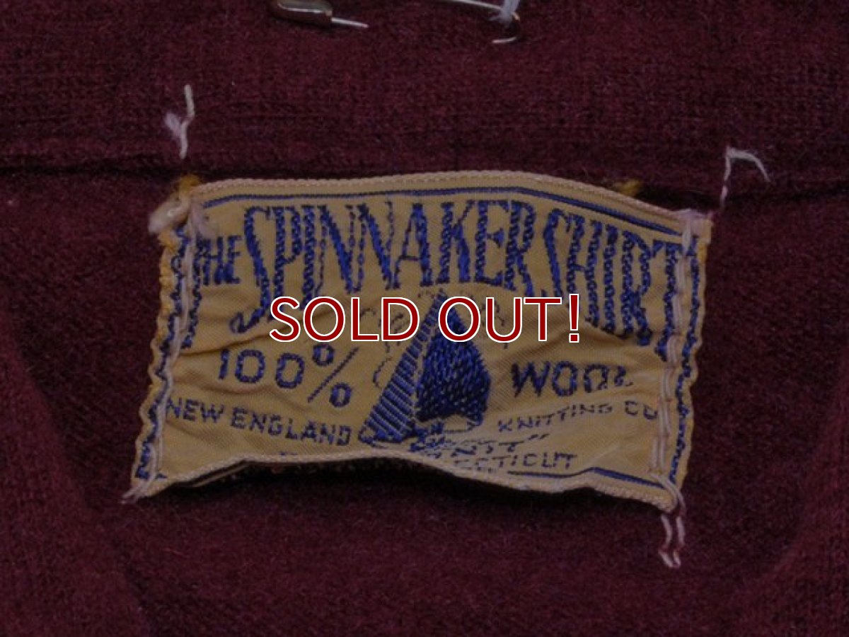 画像3: 1940s〜【THE SPINNAKER SHIRT】ハーフジップウールシャツ　実寸ML (3)