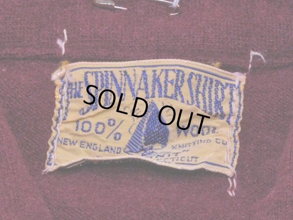 画像3: 1940s〜【THE SPINNAKER SHIRT】ハーフジップウールシャツ　実寸ML