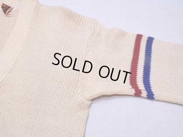 画像6: 1950s【PRINCETON】ローゲージニットカーディガン 実寸M