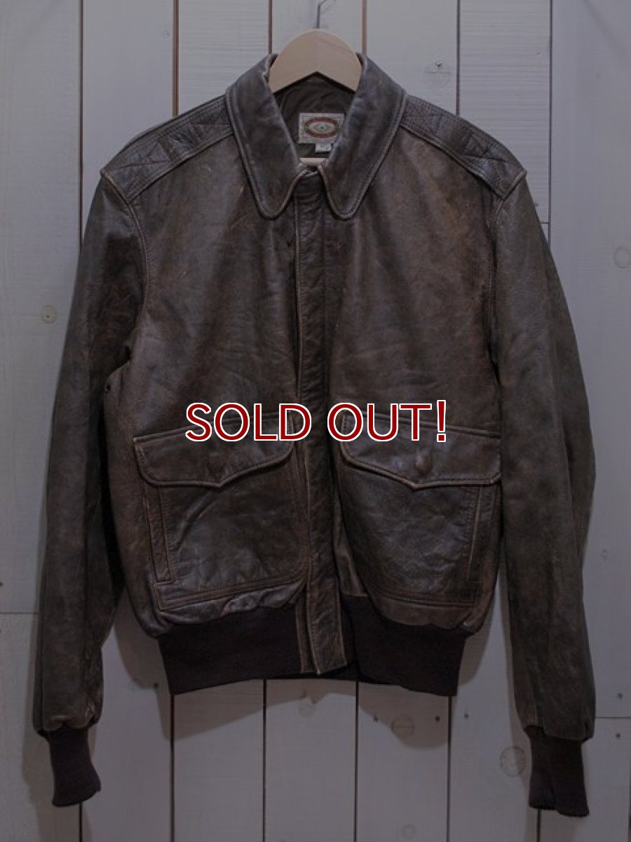 画像1: 1980s【BANANA REPUBLIC】A-2レザージャケット　表記40 (1)