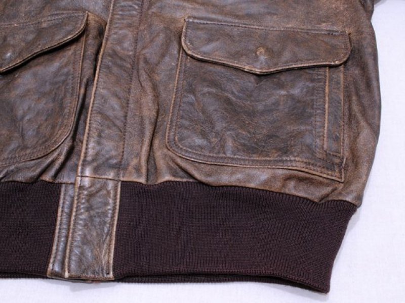 1980s【BANANA REPUBLIC】A-2レザージャケット 表記40 - 古着屋HamburgCafe