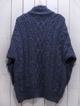 画像2: 【ARAN CRAFTS】フィッシャーマンショールニットカーディガン　表記S (2)