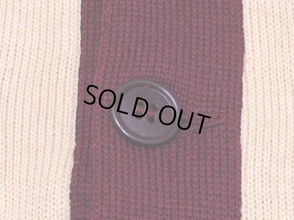 画像8: 1950sハイゲージツートンレタードカーディガン　実寸M