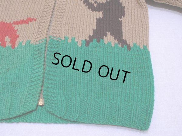 画像7: 1950sハンティング柄カウチンセーター　実寸M