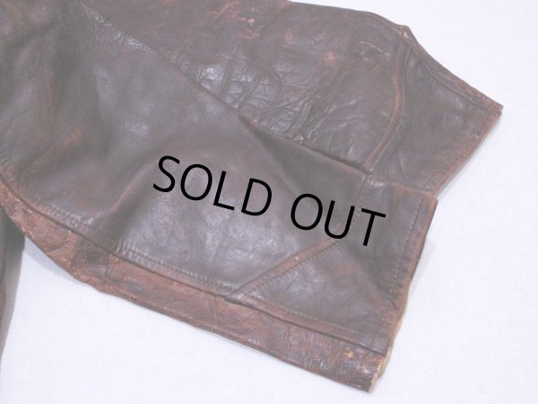 画像8: 1940sレザースポーツジャケット　実寸38-40
