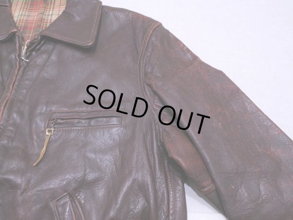 画像7: 1940sレザースポーツジャケット　実寸38-40