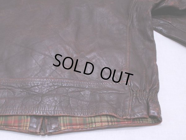 画像10: 1940sレザースポーツジャケット　実寸38-40