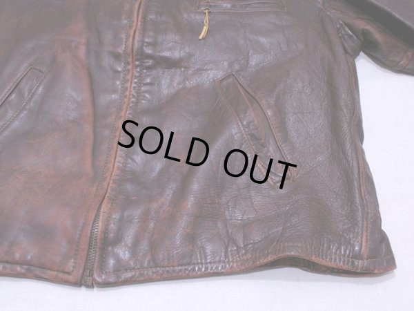 画像9: 1940sレザースポーツジャケット　実寸38-40