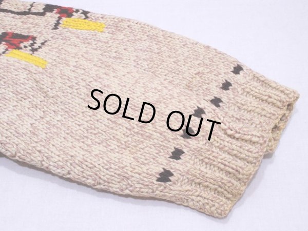 画像6: 1950s-60sクラシックカー柄カウチンセーター　実寸L