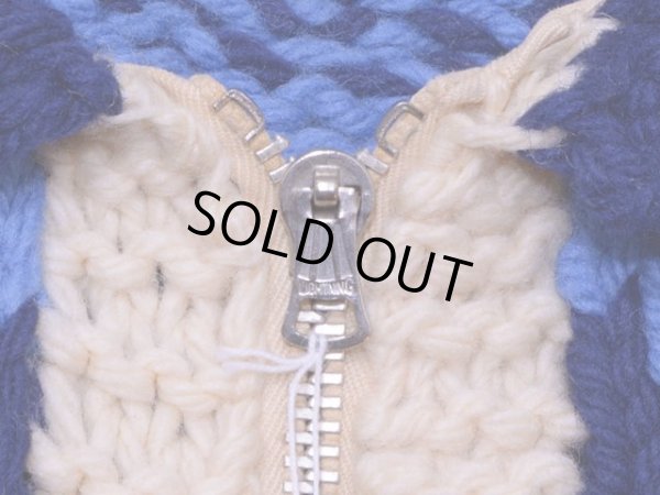 画像4: 1940s〜フード付きカウチンセーター LIGHTNINGコの字留ZIP　実寸SM