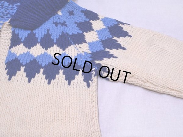 画像5: 1940s〜フード付きカウチンセーター LIGHTNINGコの字留ZIP　実寸SM