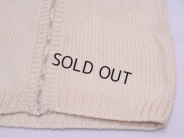 画像7: 1940s〜フード付きカウチンセーター LIGHTNINGコの字留ZIP　実寸SM