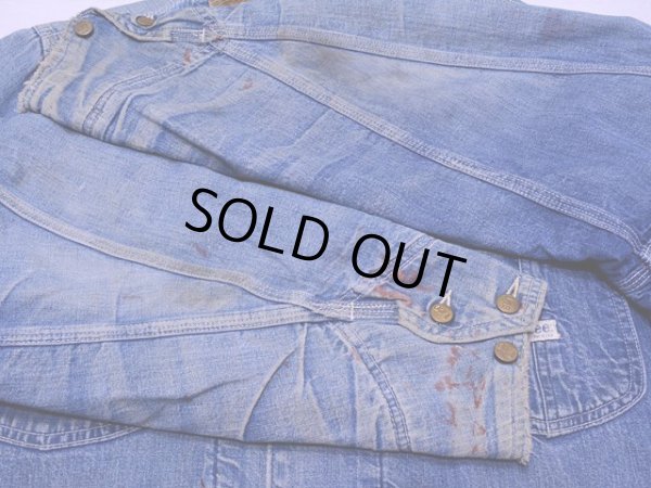 画像13: 1970s【Lee】81-LJ裏付きデニムカバーオール　実寸40