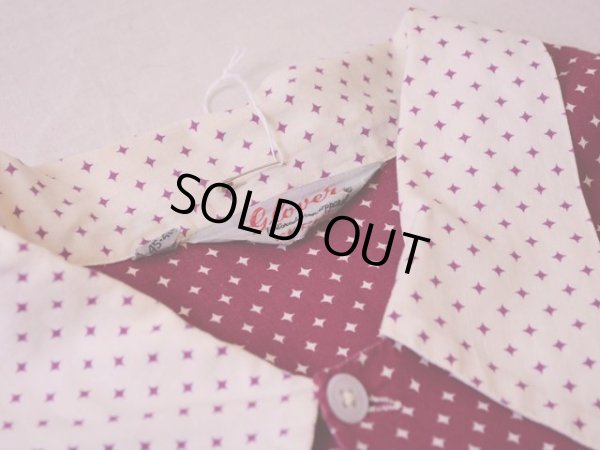 画像3: 1950s【Glover】ツートン総柄パジャマシャツ 表記D 45-48 