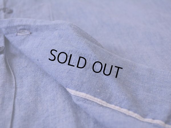 画像9: 1960s US.NAVYシャンブレーシャツ 実寸L 