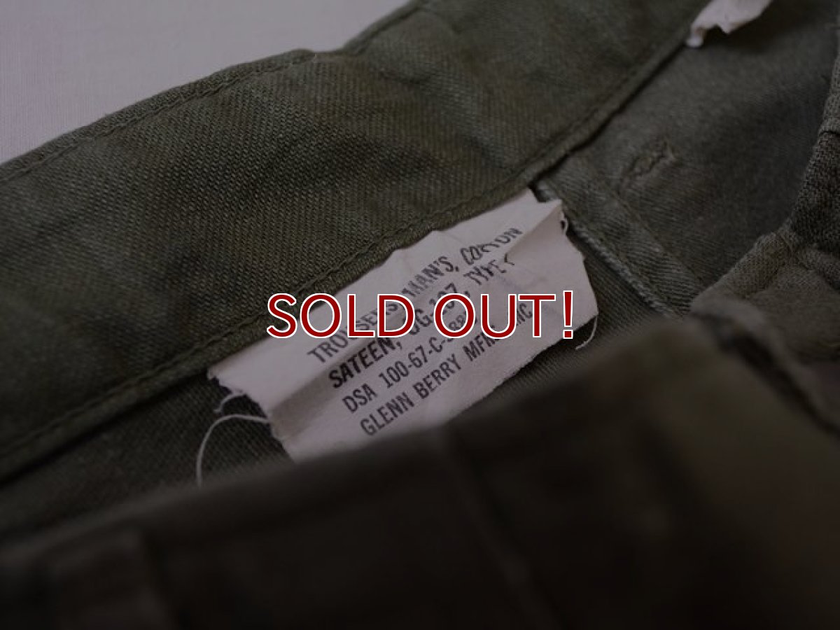 画像3: 1960s【US.ARMY】コットンベイカーパンツ 表記W34  (3)