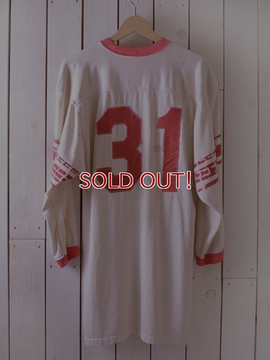画像2: 1960s【HANESPORT】ナンバリングフットボールTシャツ 雰囲気系　 表記L  (2)